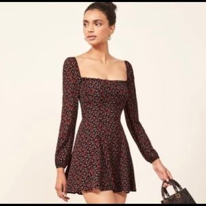 Reformation Greta rose print mini dress